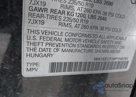 2023 Audi Q3 Premium Plus 45 Tfsi S Line Quattro Tiptronic z USA, uszkodzony, nr VIN WA1EECF39P1149791